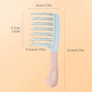 High Quality Gold Color Wide Tooth <b>Comb</b> Double Row Large Tooth <b>Comb</b> Home Anti-static Plastic Hair <b>Comb</b> - Product Image 2