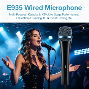 Professionelles <span class=keywords><strong>E935</strong></span> Kabelgebundenes Dynamisches Mikrofon mit Geräuschunterdrückung XLR Handmikrofon für Unterhaltung DJ-Events und Moderation - Product Image 1