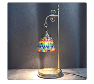 Lampe chauffe-cire rétro en verre coloré avec <span class=keywords><strong>abat</strong></span>-<span class=keywords><strong>jour</strong></span>, réglable en temps, pour bougies parfumées, cadeaux de fêtes - Product Image 6