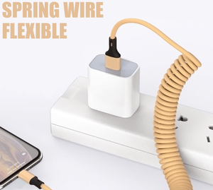 2020 nouveau Personnaliser 1m 1.2m 1.5m 2m 3m <span class=keywords><strong>Chargeur</strong></span> Rapide Flexible Spiralé Tressé USB-C USB de Type C Données Câble de Charge - Product Image 4