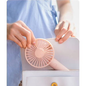 พัดลมมือถือขนาดเล็กแบบชาร์จไฟได้พัดลมพกพาขนาดเล็กพร้อมที่วางโทรศัพท์ - Product Image 3