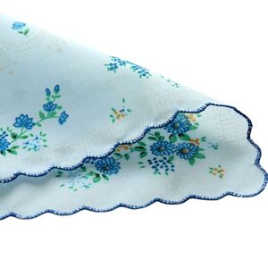 Mouchoir pur en coton à fibres longues, motif floral classique, absorbant, pour essuyer la sueur, petit carré, serviette de main - Product Image 2