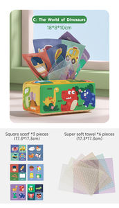 Nuevos juguetes educativos tempranos <span class=keywords><strong>Montessori</strong></span>, <span class=keywords><strong>caja</strong></span> <span class=keywords><strong>de</strong></span> pañuelos sensoriales <span class=keywords><strong>de</strong></span> dibujos animados <span class=keywords><strong>de</strong></span> dinosaurios para bebés con 3 páginas <span class=keywords><strong>de</strong></span> papel <span class=keywords><strong>de</strong></span> sonido y 6 bufandas <span class=keywords><strong>de</strong></span> seda - Product Image 6