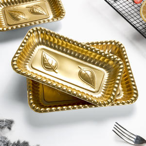 50 plateaux jetables en <span class=keywords><strong>plastique</strong></span> doré pour huîtres, épais, pour fête, sashimi, sushi, saumon, huîtres - Product Image 4