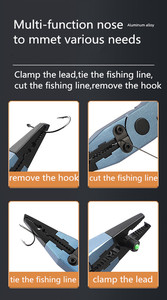 คีมตกปลา คีมถอดเบ็ดแบบยาว คีมตกปลาสแตนเลสขายดีที่สุด พร้อมสายคล้อง - Product Image 6