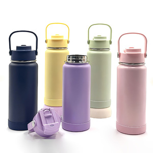 water bottle leak proof sipper lid <b>condensation</b> free stainless steel double wall 2 in 1 lid stainless steel water bottle - Product Image 2