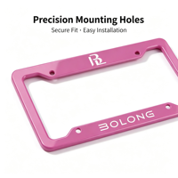 BOLONG PRODUIT TENDANCE Cadre de plaque d'immatriculation de voiture personnalisé en ABS, norme américaine, 12x6 pouces, support de numéro de voiture vierge, logo personnalisé, étanche