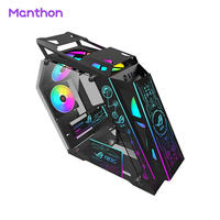 Caja de Ordenador Pequeña para eSports, Tipo Abierto, con Cristal Lateral, Compatible con Placas Base M-ATX y MINI-ITX, Refrigeración Líquida de 240 mm, para Juegos