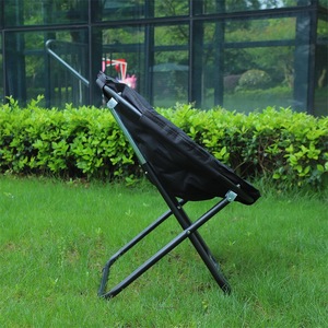 เก้าอี้ดวงจันทร์หรูหราพร้อมเบาะหนาเก้าอี้เลานจ์พับได้กรอบโลหะแข็งแรงสำหรับระเบียงห้องนอนห้องนั่งเล่น - Product Image 2