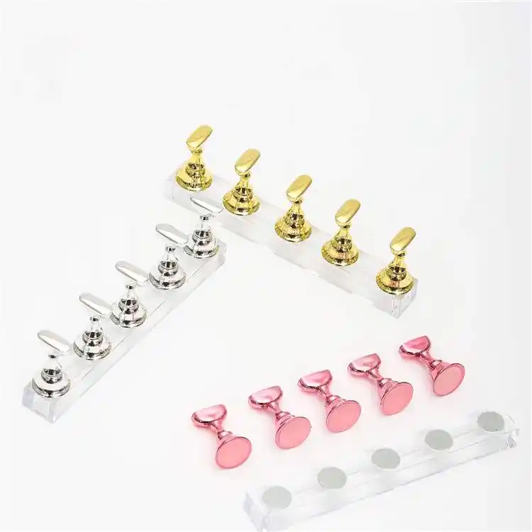 Wholesale High Quality Holders Crystal Stand Base Display Tools Set for Nail Art Salon DIY and Practice Manicure