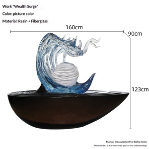 Escultura Artística Transparente con Diseño de Salpicaduras de Agua, Fabricada en China, para Vestíbulo de Hotel, Oficina de Ventas, Pasillo, Escalera - Product Image 5