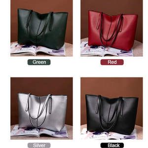 Túi xách nữ thời trang cao cấp thiết kế mới 2021, chất liệu da PU, dung tích lớn, màu đen, bán buôn - Product Image 5