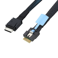 PCIE Oculink SFF 8611 4I 42P Stecker auf Slimline SAS SFF-8654 4I 38P Anti-Deflexions-Kabel mit Zugband Hochgeschwindigkeits-Serverkabel