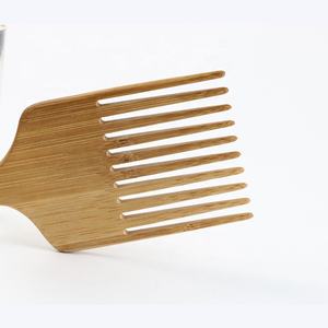 Peigne <span class=keywords><strong>Afro</strong></span> en Bambou Naturel en Gros pour Cheveux Épais et Bouclés, Non Statique, pour <span class=keywords><strong>Barbe</strong></span> et Massage à Domicile - Product Image 4