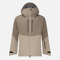 Jaket Pria Custom Hardshell Gorpcore Mountain Core 3-Layer Tahan Air Jahitan Tersegel Teknis Outdoor Hiking Anti Angin Oem