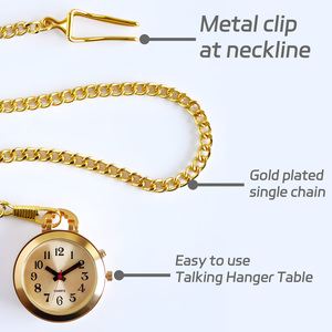 Montre porte-clés parlante en anglais américain, pendentif pour femme, montre parlante qui prononce <span class=keywords><strong>l</strong></span>'heure, <span class=keywords><strong>la</strong></span> date, <span class=keywords><strong>l</strong></span>'heure <span class=keywords><strong>d</strong></span>'alarme pour les personnes âgées ou aveugles - Product Image 3