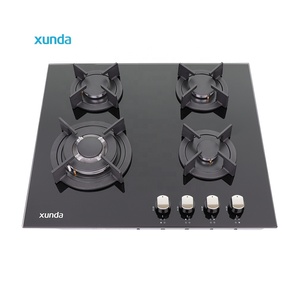 Table de cuisson à gaz encastrable Xunda 4 brûleurs <span class=keywords><strong>en</strong></span> verre noir, <span class=keywords><strong>cuisinière</strong></span> à gaz GPL avec boutons <span class=keywords><strong>en</strong></span> métal, idéale pour la maison et l'hôtellerie - Vente chaude - Product Image 2