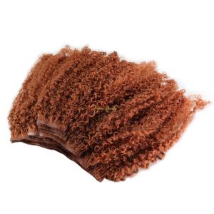 Extensions de cheveux humains vierges cambodgiens Afro Kinky Curly Copper Seamless Clip Ins 33 couleurs Kinky Curly Invisible Tight Curl 100g - Product Image 1