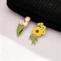 Broche en alliage de zinc émaillée de forme personnalisée avec design Feng Shui et moderne pour vêtements féminins et usage étudiant