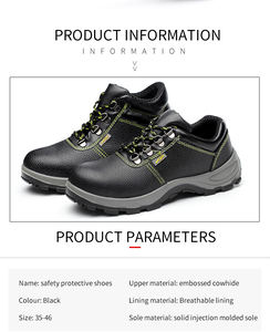 Zapatos de seguridad resistentes al aceite resistentes al desgaste antigolpes con cabeza de acero zapatos de electricista zapatos aislados - Product Image 6