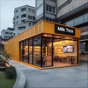 Không gian thương mại sáng tạo quán cà phê thép đơn vị bán lẻ prefab cho các doanh nghiệp xây dựng mô-đun - Product Image 5