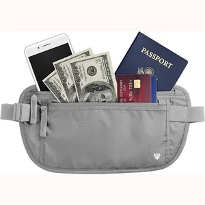 Custom Waterproof Nylon RFID Money Belt Travel Wallet