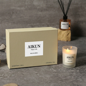 Ensemble diffuseur de parfum en verre AIKUN, bougie parfumée longue durée, bougie en soja, ensemble cadeau aromatique pour la décoration de la chambre - Product Image 1