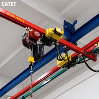 Grue combinée KBK Light Workshop 1-3 tonnes, assemblage rapide, structure flexible pour travaux de levage de matériaux auxiliaires