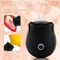 Vibrateur en forme de rose rechargeable par USB pour elle, jouet de plaisir silencieux en silicone pour femmes