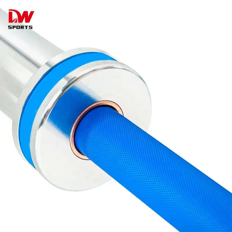 DW spor sıcak satış spor salonu halter ağırlık seti renkli halter bar Cerakote halter