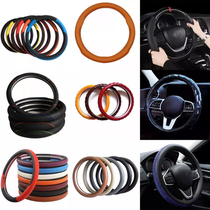 Cubierta <span class=keywords><strong>para</strong></span> <span class=keywords><strong>volante</strong></span> <span class=keywords><strong>de</strong></span> <span class=keywords><strong>coche</strong></span> 38CM <span class=keywords><strong>Funda</strong></span> <span class=keywords><strong>de</strong></span> <span class=keywords><strong>cuero</strong></span> PU <span class=keywords><strong>para</strong></span> <span class=keywords><strong>volante</strong></span> <span class=keywords><strong>para</strong></span> mujer - Product Image 5
