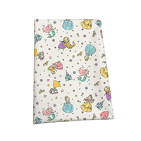 Outlet Pabrik Banyak Putri Kartun Desain Cetak Digital 150gsm Quilting 100% Kain Katun untuk Pakaian Poplin