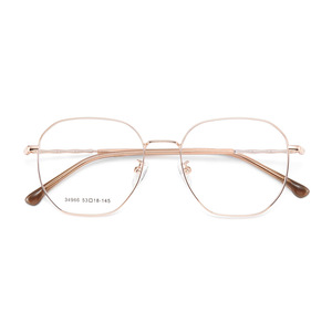 Gafas de lectura de aleación con montura dorada Xiaohongshu para mujer, 53-18-145, ligeras, de metal, estilo retro puro y delicado - Product Image 1