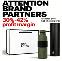 Botol Air Terisolasi Premium Contatto 500ml dengan Set Kotak Hadiah Mewah untuk Hadiah Gaya Hidup & Bisnis di SEA