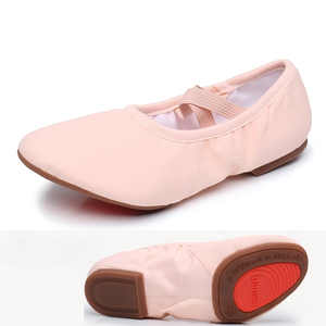 Zapatos de Ballet de Tacón Bajo con Suela Suave y Parte Superior de Lona <span class=keywords><strong>para</strong></span> Mujer, <span class=keywords><strong>para</strong></span> Práctica de Danza, Uso por Profesores, Danza Clásica/Yoga al Aire Libre - Product Image 1