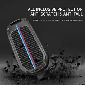 Pour coque de protection de clé de voiture pour Peugeot 208 fibre de carbone de nouveaux matériaux bon <span class=keywords><strong>prix</strong></span> housse de voiture clé Zinc - Product Image 3