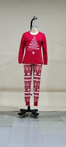 Peperkoek Man Kerst Gebreide Familie Bijpassende Set Lange Mouwen Polyester Katoenmix Nachtkleding Casual Home Fashion Pyjama - Product Image 4