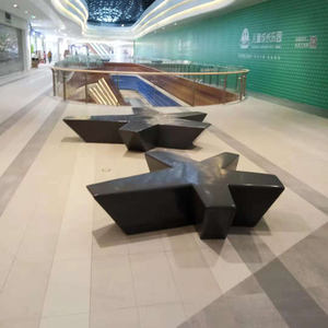 Solutions de sièges de loisirs Y701, forme d'étoile, une seule pièce, en fibre de verre, mobilier de salon public moderne, siège personnalisé en FRP, tabouret de loisirs - Product Image 6