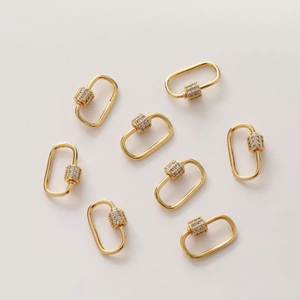 Fermoirs à vis étoile dorée en zircon cubique, minimalistes, en argent sterling 925, pour la fabrication de colliers et bracelets - Product Image 6