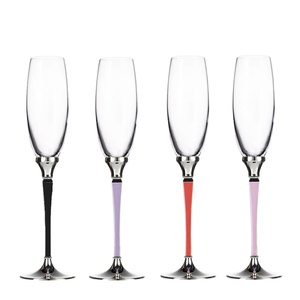 <strong>Champagne</strong> <strong>Flutes</strong> Glass Type and Stocked Feature <strong>Champagne</strong> Glasses Colored Stem - Product Image 3