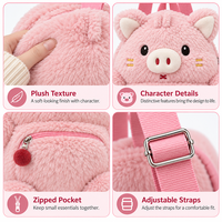 Sac à dos en peluche cochon personnalisé, amusant et mignon, sac à bandoulière créatif, disponible pour la personnalisation