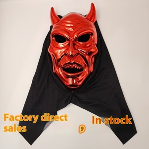 Masque d'Halloween <span class=keywords><strong>Hellboy</strong></span> en plastique DIY, pour fête costumée, masque intégral pour adultes, vente en gros, décorations de Noël - Product Image 2
