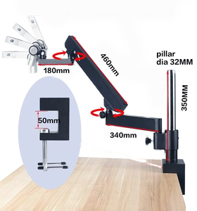 Linh hoạt khớp nối cánh tay phong trào lớn bùng nổ đứng 7-50x trinocular kính hiển vi <span class=keywords><strong>Stereo</strong></span> cho phòng thí nghiệm vật nuôi phẫu thuật PCB sửa chữa - Product Image 3