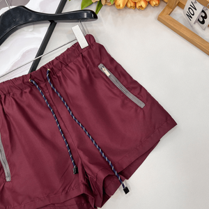 Pantalones cortos informales con cordón en la cintura para mujer, pantalones cortos con bolsillos con cremallera, cintura elástica, ropa deportiva de verano - Product Image 6