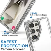 Étui 3 en 1 pour Samsung S26 S25 S24 S23 S22 S21 S20 Note 20 Ultra S10 Plus, étui robuste antichoc en PC + TPU