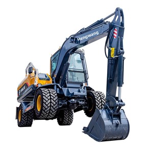 Excavatrice sur pneus 80 tonnes avec grappin à bois, bras long pour creuser et remplir, vérins <span class=keywords><strong>Bosch</strong></span> Rexroth, pompe KYB, <span class=keywords><strong>7200</strong></span> kg - Product Image 5