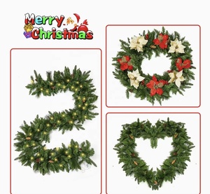 Festival che vende caldo ghirlanda personalizzata di 9 piedi con luci calde e pigne, ghirlanda di Natale di vendita calda Online - Product Image 3