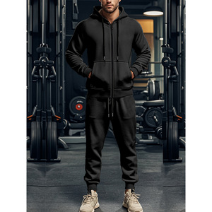 เสื้อฮู้ดบุขนแกะสำหรับผู้ชาย ชุดเสื้อสเวตเชิ้ตสีพื้นแบบซิป แขนยาว ชุดลำลองสำหรับเล่นกีฬา ฤดูใบไม้ร่วง ฤดูหนาว สีกากี สีดำ สีเทา สีกรมท่า - Product Image 2