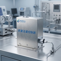 Contrôleur de débit massique YJMFC en acier inoxydable pour équipements semi-conducteurs et d'essai