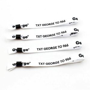 Bracelets en tissu imprimés à usage unique avec boucle en plastique de luxe et ruban pour événements, mode et sport – Vente en gros - Product Image 4